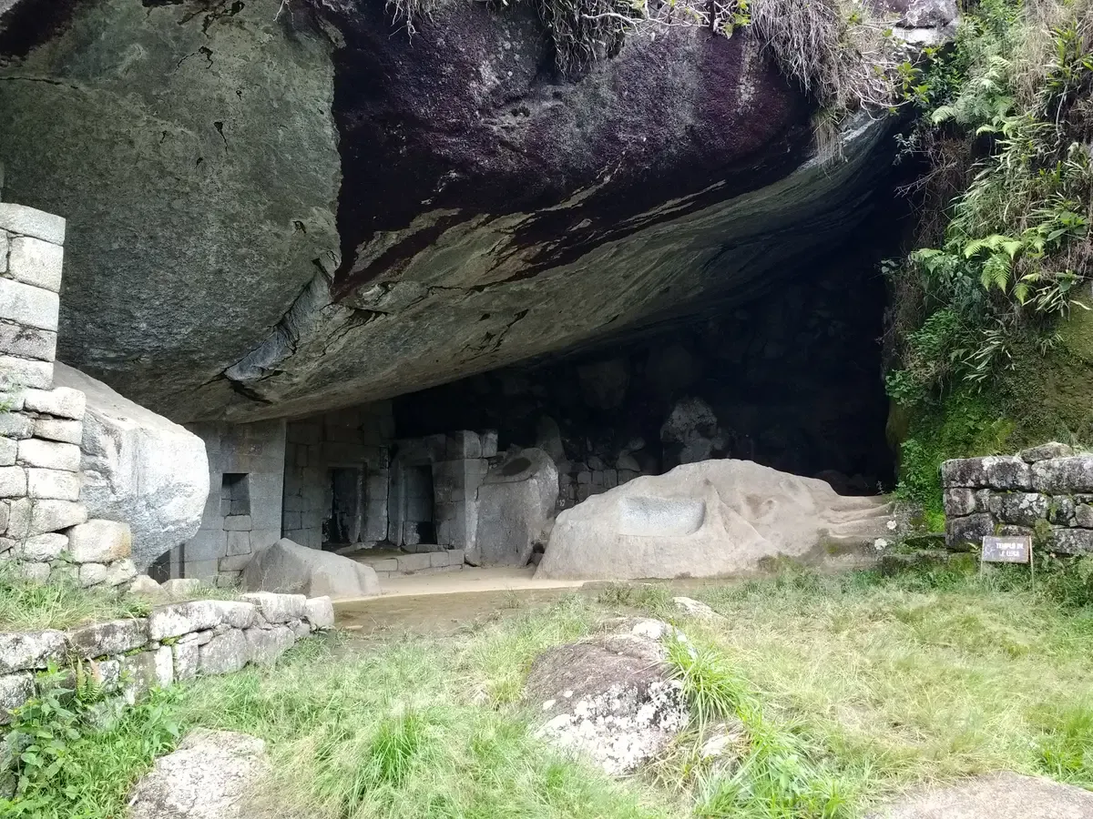 Temple of the Moon on the Huayna Picchu trail near Machu Picchu, Aguas Calientes, Peru
