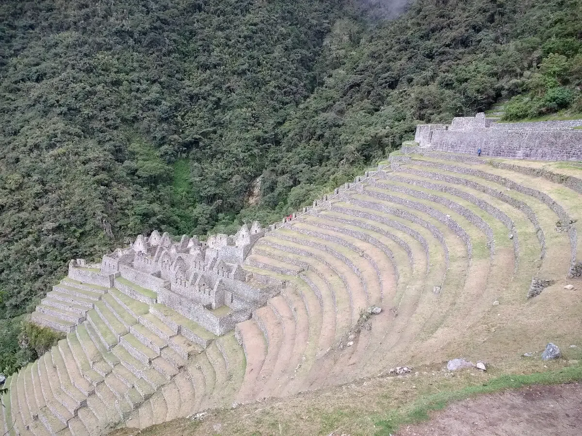 The Wiñay Wayna Inca ruins on the short Inca Trail above Machu Picchu, Peru